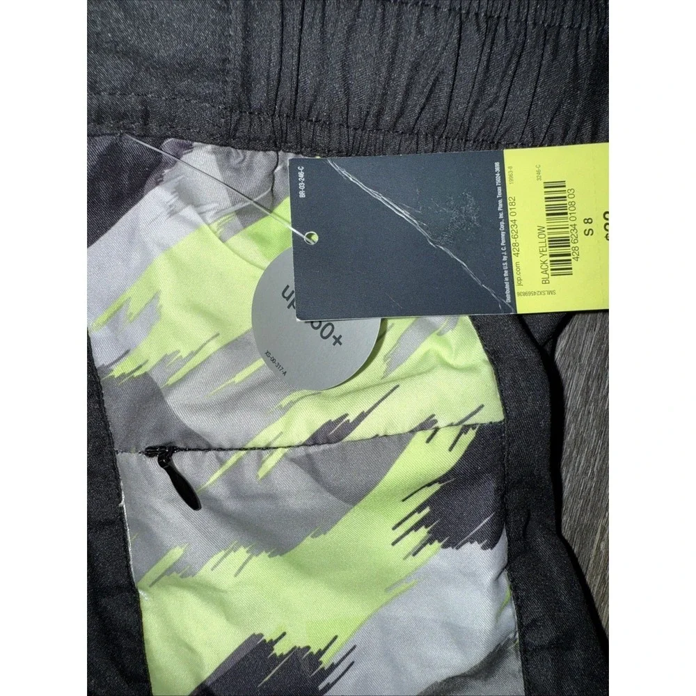 Xersion Swimsuit Trunks Msrp$32 Black And Yellow Adjustable Waist Nwt Boys S 8yr